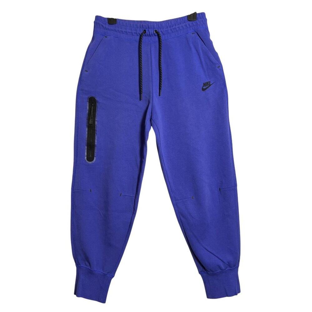 Nike Tech Fleece Essential High-Rise Pants WOMENS M Blue Purple Jogger Sweatpant